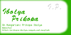 ibolya prikopa business card